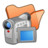 Folder orange videos Icon